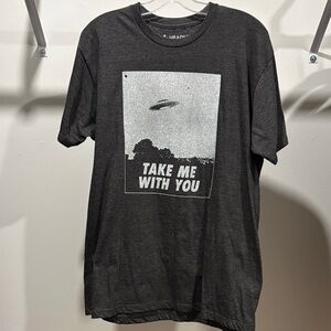 Urban Outfitters Charcoal UFO Graphic Tee